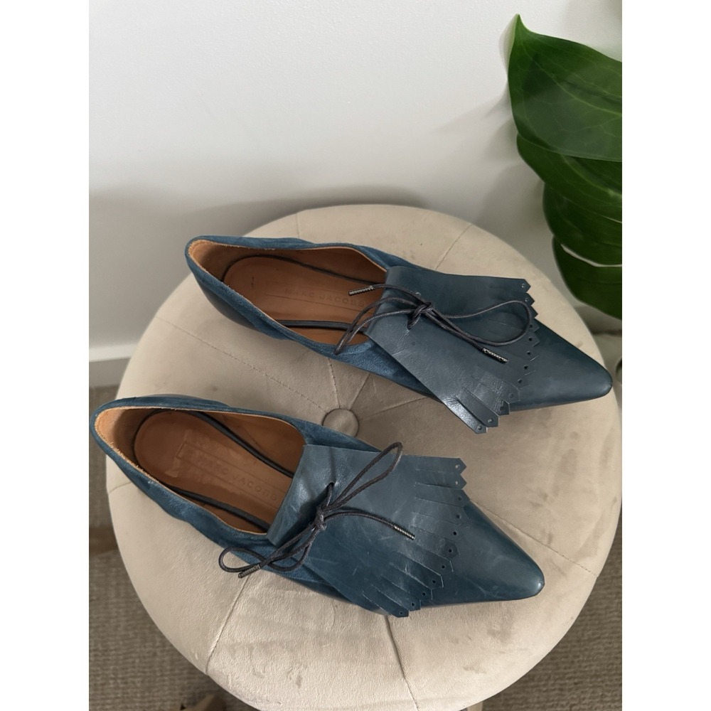 Marc‎ Jacobs Suede & Leather Tassel Lace-up Oxford Flats 37.5 us7 - Picture 10 of 10